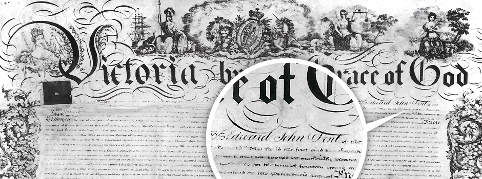 Royal Warrant issued to Dent by Queen Victoria
