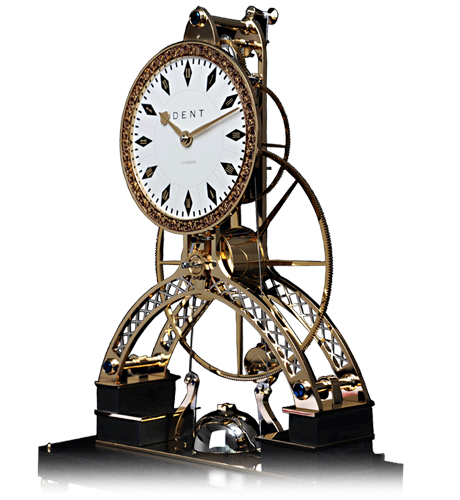 Great Wheel Skeleton Clock with passing strike